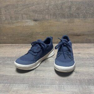 Sorel Out N About III Navy Blue Canvas Sneakers Women's Size 8